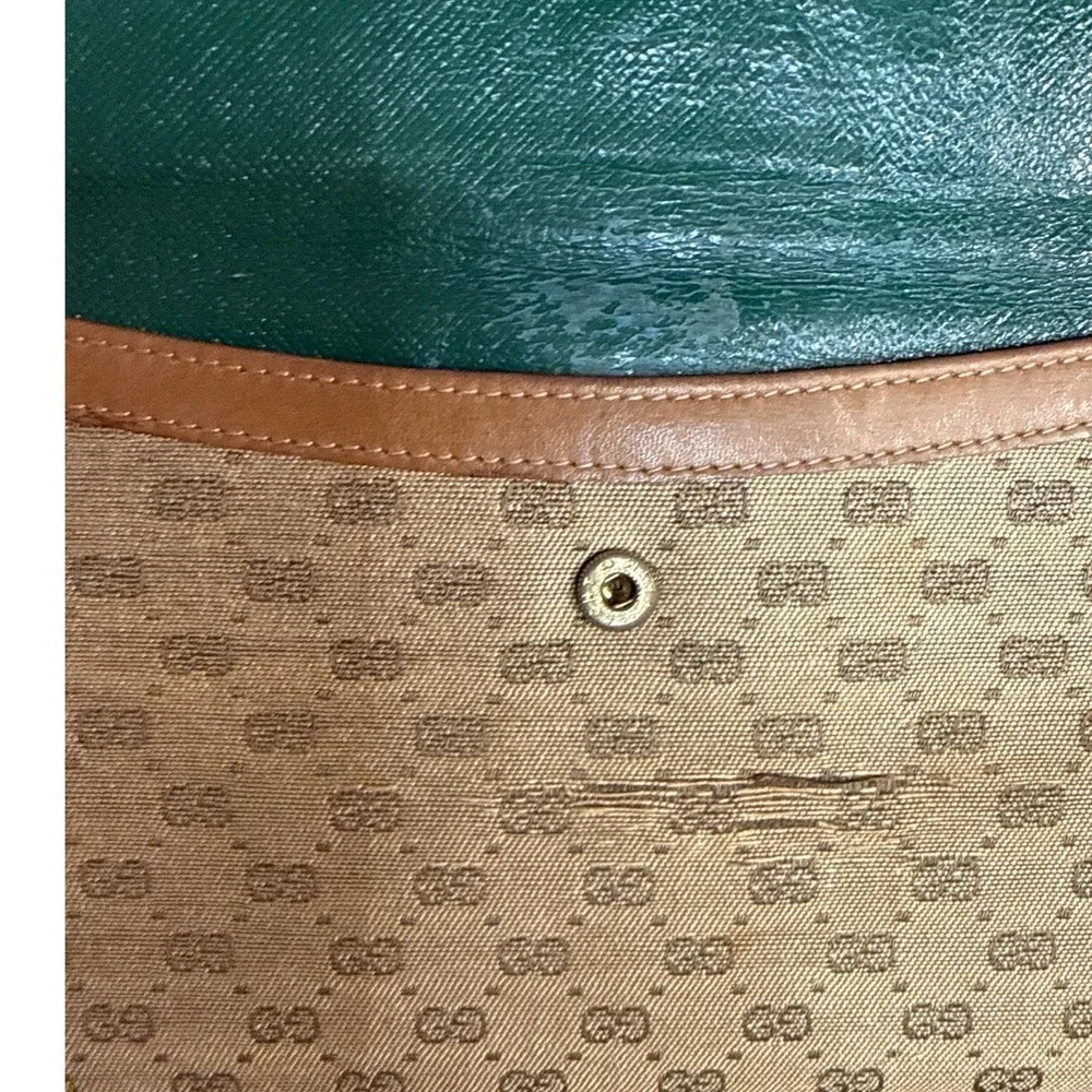 Vintage Gucci Micro GG Monogram Canvas Continental Wallet Brown Leather  Italy - Picture 2 of 12